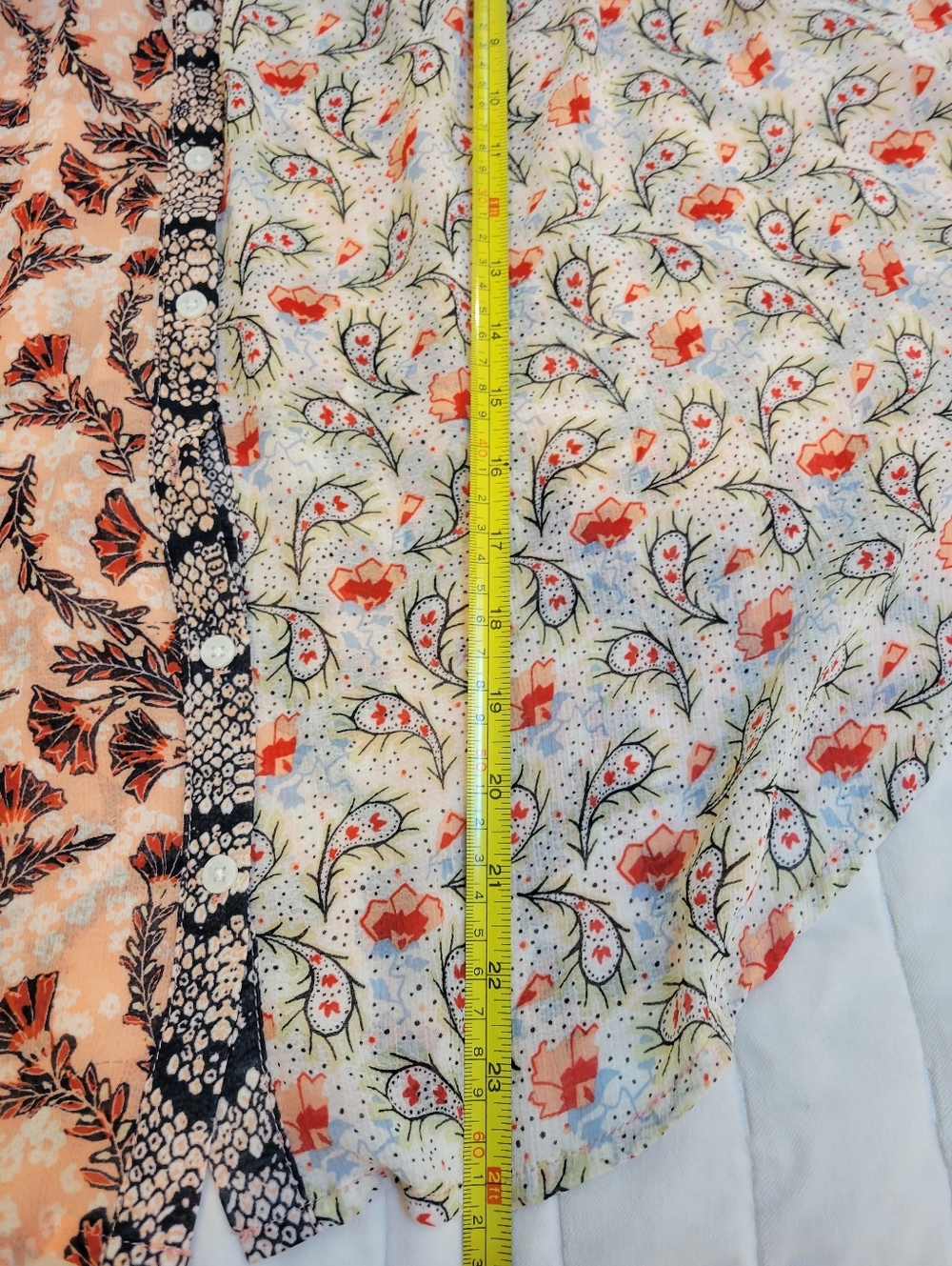 Free People Dani Light Combo Button Down Paisley Floral-Print - Picture 8 of 9